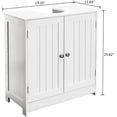 thumbnail image 5 of QXDRAGON Under Sink Storage Cabinet with 2 Doors and Shelf, Pedestal Sink Bathroom Vanity Cabinet, Space Saver Organizer, White, 5 of 8