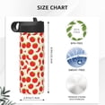 thumbnail image 4 of Fuzoiu Tomatoes And Chili Print 18oz Insulated Sports Kettle, Outdoor Sport Gym Stainless Steel Water Bottle With Straw Lid, 4 of 8
