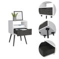 thumbnail image 2 of Allie Nightstand: Top, Open Shelf & Drawer, Compact Storage, 2 of 5