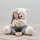 thumbnail image 2 of Giant Teddy Bear Plush Stuffed Animal For Girlfriend Or Kids 31.5",(white), 2 of 4
