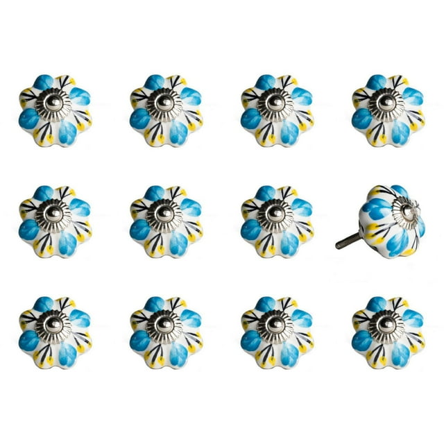 KNOB-IT VINTAGE HANDPAINTED CERAMIC KNOBS (12-Pack) K3984