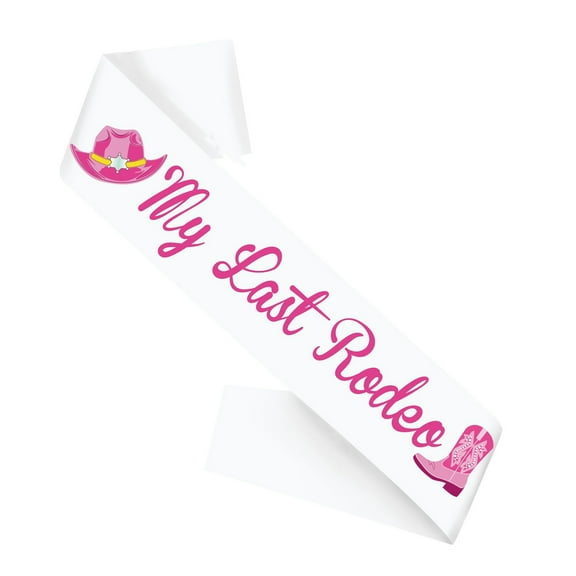 150Cm My Last Rodeos Sash For Bachelorette Rodeos Costume Accessories And Special Occasion Bridal Shower Ribbon Sash