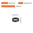 thumbnail image 2 of Uxcell 100pcs Silicone Rubber Bands Rings Non-slip Flat Black for Books Boxes Bag Wraps Black 3/4", 2 of 5