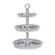 thumbnail image 1 of Soporte metálico vacío de 3 niveles para pasteles y comida, accesorios en miniatura para casa de muñecas Plata, 1 of 9