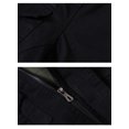 thumbnail image 4 of Hood Crew Men's Casual Jackets Windbreaker Outwear Cargo Bomber Jackets Full Zipper Mid Length Fall Spring Coats Black S, 4 of 6