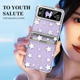 thumbnail image 7 of Allytechgroup Galaxy Z Flip 4 Case, Stars Design Hinge Protection Shockproof Slim Fit Shell Cover Anti-Scratch Transparent Clear Back Cover Phone Case for Samsung Galaxy Z Flip4, Silver, 7 of 7