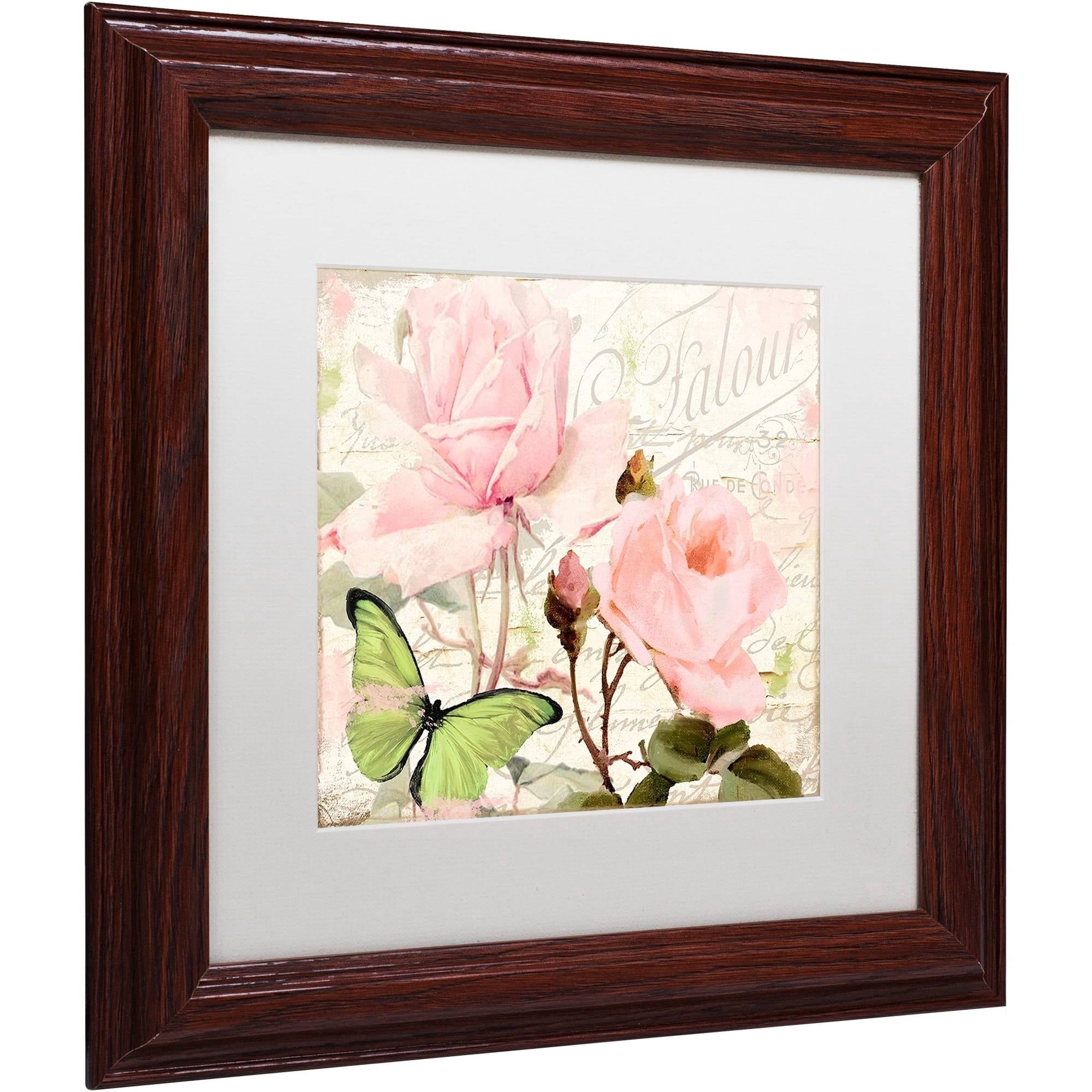 Trademark Fine Art "Florabella III" Canvas Art by Color Bakery White Matte, Wood Frame