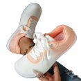 thumbnail image 6 of EKVAHL Women's Orthopedic Barefoot Sneakers, Breathable Mesh Lace Up Trainers, Arch Support Zero Drop Wide Width Hiking Daily Walking Tennis Shoes Orange, 6 of 6
