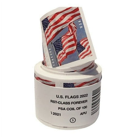 USPS U.S Flag 2022 Roll of 100 Forever Stamps