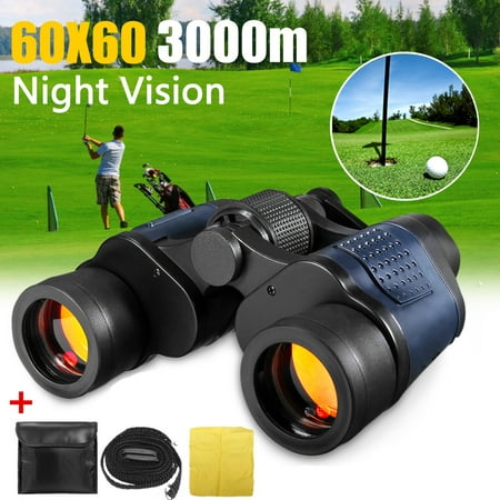 60x60 Zoom Coordinate HD Binoculars Day / Low-Light Night Vision Hunting Camping Outdoor Telescope with Pouch, Great