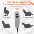 thumbnail image 3 of ODUMDUM Oversized Power Lift Recliner Chairs for Elderly with Massage and Heat, Overstuffed Wide Seat Electric Recliner, Lazy Boy Single Sofa with 2 Cup Holders, USB Ports, Deep Gray, 3 of 10