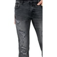 thumbnail image 3 of RAW X Mens Stretch Distressed Jeans, Black Stone, 30X30, 3 of 6