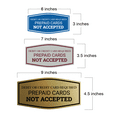 thumbnail image 6 of Signs ByLITA Fancy Debit Or Credit Card Required. Prepaid Cards Not Accepted Wall or Door Sign | Shops and Stores Signage (Navy Blue / White) - Small, 6 of 8