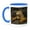Blue/White, variant on 3drose, Galapagos Land Iguana, South Plaza Island Galapagos, Ecuador., 11oz Two-tone Yellow Mug