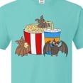 thumbnail image 4 of Inktastic Movie Loving Bats with Popcorn and Soda T-Shirt, 4 of 5