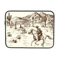 thumbnail image 7 of Wild West Desert Cowboy 17 inch Portable Laptop Sleeve Compatible with MacBook Air Notebook Computer Case for Men Women College School Students, 7 of 7