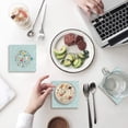 thumbnail image 1 of FMSHPON Merry Chrismas Gifts Decoration Set of 6 Coaster for Drinks, Absorbent Ceramic Stone Coasters Cup Mat with Cork Base for Home Kitchen Room Coffee Table Bar Decor, 1 of 4