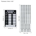 thumbnail image 2 of Uxcell Business Hour Sign Self Adhesive Operation Hour Decor with Number Sticker Black 1 Set, 2 of 6