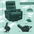 thumbnail image 2 of Sumdeal Electric lifting massage chair with heating function for the elderly,Green, 2 of 7