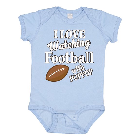 Inktastic Poppop Football Watching Grandson Boys or Girls Baby Bodysuit