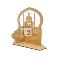 thumbnail image 4 of Calendario de Ramadán Eid Mubarak, adorno decorativo de madera con números intercambiables para escritorio, librería, decoración Eid, regalo religioso Estilo A Sunnimix calendario de cuenta regresiva, 4 of 8