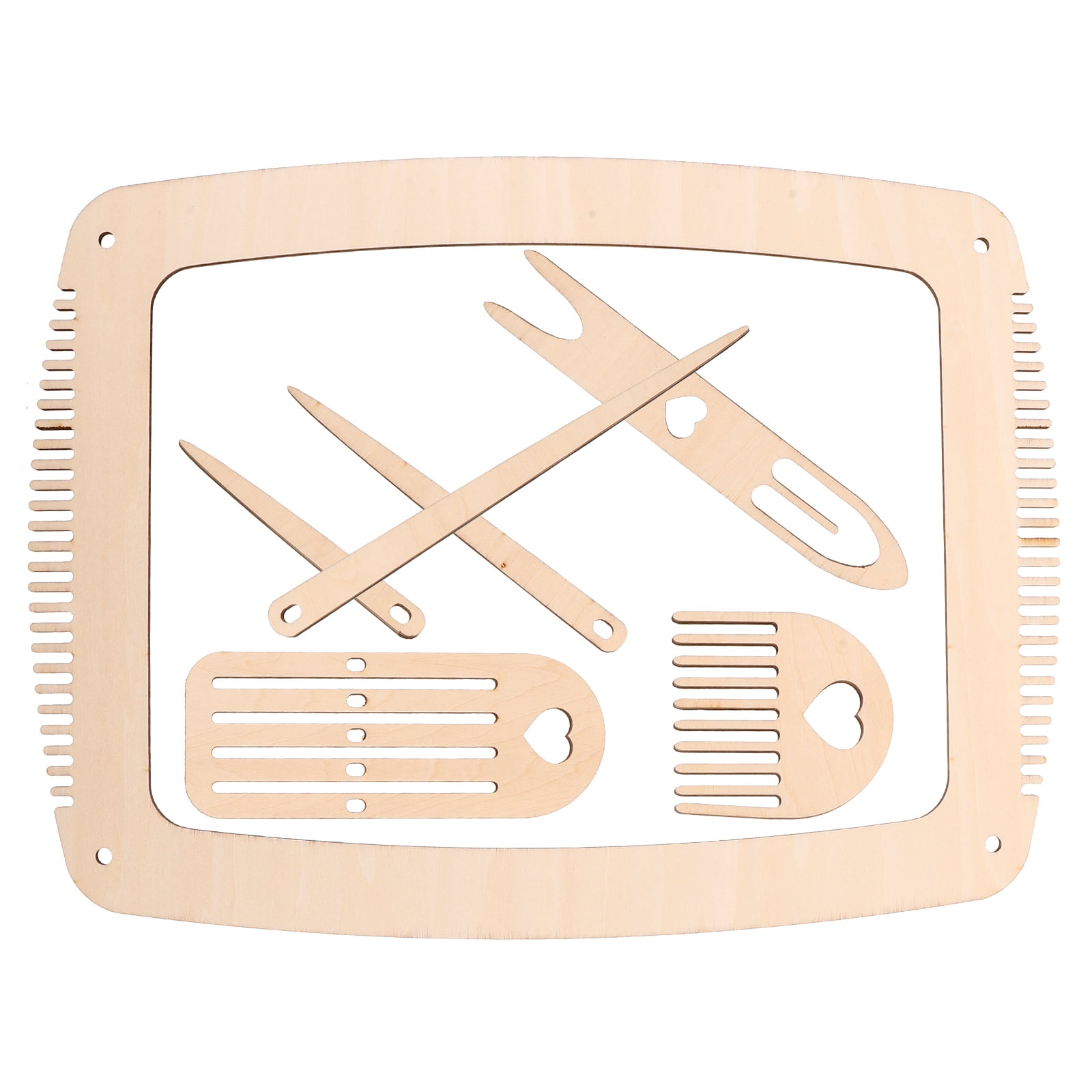 BERTDOMD 1 Set Wooden Weaving Crochet Shuttles Weaving Loom Kit For Diy Crafts Wood Weaving Tools