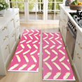 thumbnail image 4 of Kitchen Rugs Sets Of 2,Pink and Yellow Feather Pattern Anti Fatigue Kitchen Mat Rugs Non Slip Washable,Decorative Kitchen Floor Mats for Kitchen,Sink,Laundry,17"X47", 4 of 5