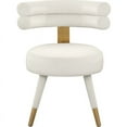 thumbnail image 3 of Meridian Furniture Fitzroy Velvet Dining Chair, Cream (Set of 2), 3 of 7