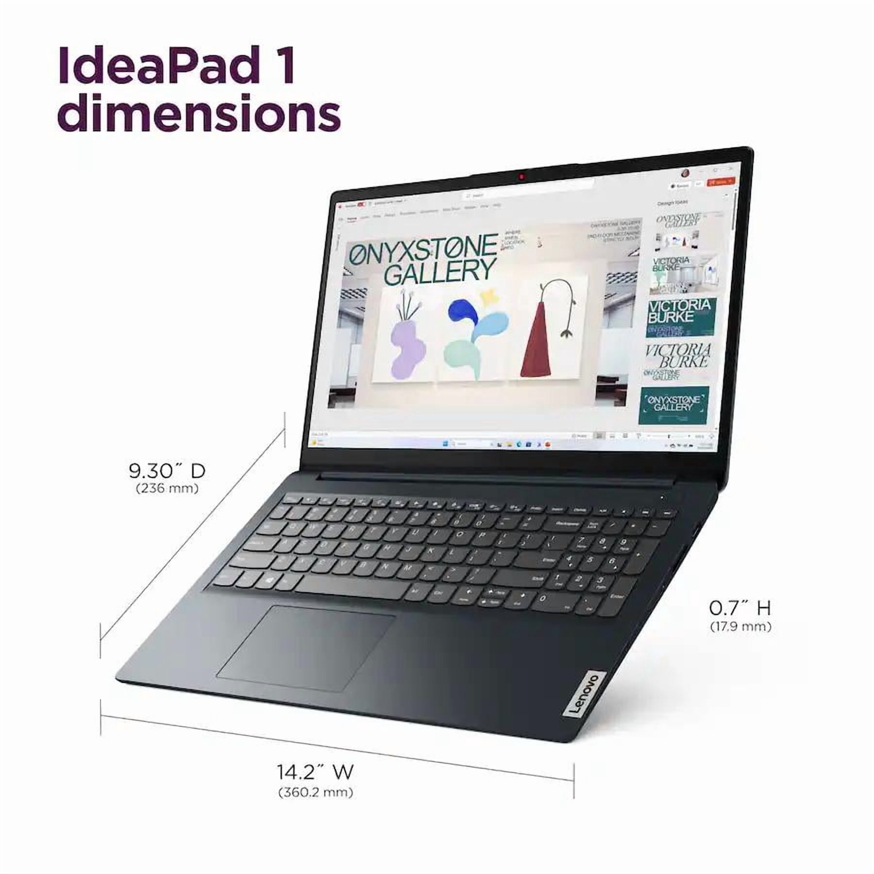 Lenovo - IdeaPad 1 15.6" Full HD Laptop - AMD Ryzen 5 7520U 2022 - 8GB Memory- 256GB SSD - Abyss Blue