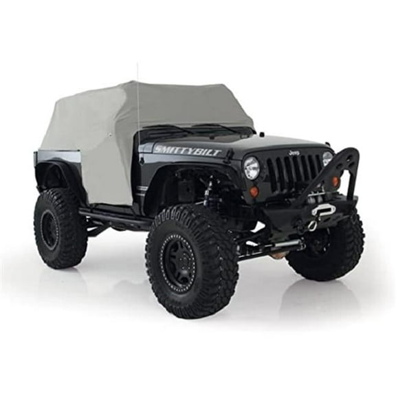 Water Resistant Cab Cover with Door Flap for 1992-2006 Wrangler Yj, Gray