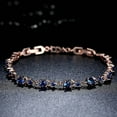 thumbnail image 5 of 14K Gold Plated 3mm Cubic Zirconia Classic Adjustable Tennis Bracelet |Gold Bracelets for Women |Bride Bracelet for Wedding|Size 6.5-8 Inch, 5 of 9