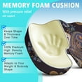 thumbnail image 5 of Premium Paisley Pattern Memory Foam Seat Cushion Ergonomic Chair Pad for Office Chair, Car, Airplane & Bleachers Sciatica, Tailbone Hip & Back Pain Relief - Chair Cushion for Long Office Workers., 5 of 5