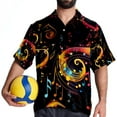 thumbnail image 4 of Note Men's Casual Poplin Printed Button Down Short Sleeve Summer Beach Shirts - Unisex, 4 of 6