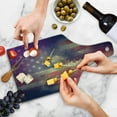 thumbnail image 4 of American Flag Cutting Board, Exposure Usa National Outer Space Night Cloudy Free Universe Cosmos Display, Tempered Glass Cutting and Serving Board, Wine Bottle Shape, Multicolor, by Ambesonne, 4 of 5