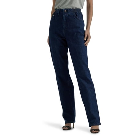 LEE Women's Relaxed-Fit Side Elastic Tapered-Leg Jean