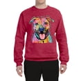 thumbnail image 3 of Dean Russo Best Dog Dog Lover Unisex Crewneck Graphic Sweatshirt, Vintage Heather Red, Large, 3 of 6