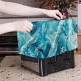 thumbnail image 5 of Xixirimido Teal Color Marble Print Toaster Cover Toaster Oven Cover with Drawstring Toaster Appliance Dust Proof Cover for Kitchen Small Appliance Kitchen Accessories, for 2 Slice, 5 of 7