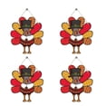 thumbnail image 1 of Bewildely 4 piezas, colgante, letrero de madera de pavo de Acción de Gracias, decoración del hogar, pavo de otoño, ideal para cocinas, hogares Decoración del hogar D, 1 of 6