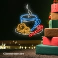 thumbnail image 2 of Glowneon Coffee Cookies Canes Candy Neon Sign, Coffee Christmas Led Light, Coffee Shop Decor, 2 of 4