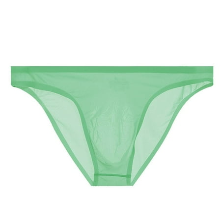 CENL Men Low Waist Sexy Briefs Pouch Panties See Through Underwear Sheer Lingerie