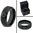 thumbnail image 4 of Tungsten Cat Love Cats Lover Kitten Kitty Feline Band Ring 8mm Men Women Comfort Fit Black Beveled Edge Brushed Polished, 4 of 4
