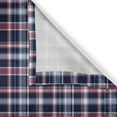 thumbnail image 5 of Ambesonne Checkered Grommet Curtain, Retro Plaid Mosaic, 50" x 96", Dark Coral Pale Blue, 5 of 6