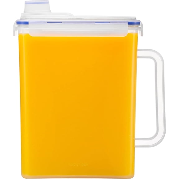 LocknLock Aqua Fridge Door Water Jug | Clear Pitcher BPA Free Plastic with Lid 1 Gallon for Water, Juice, Tea & More Beverages,