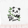 thumbnail image 4 of Inktastic My Great Aunt Loves Me Cute Panda Girls Toddler Dress, 4 of 5