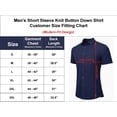 thumbnail image 6 of Men’s Modern-Fit Short Sleeve Knit Button Down Shirts (Size:- S-3XL), 6 of 6
