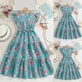 thumbnail image 2 of Girls Clothes Dress Size 10 12 Toddler Baby Girl Butterfly Dress Sleeveless Ribbed Patchwork Tulle Tutu Dresses Kids Sundress Z13-Blue, 8Y, 2 of 7