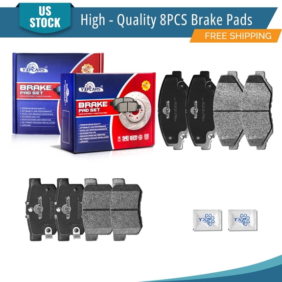 YXPCARS Front Rear Ceramic Brake Pads (P-958, P-537), Brake Pads Set for 2003 2004 2005 2006 2007 Honda Accord 2.4L