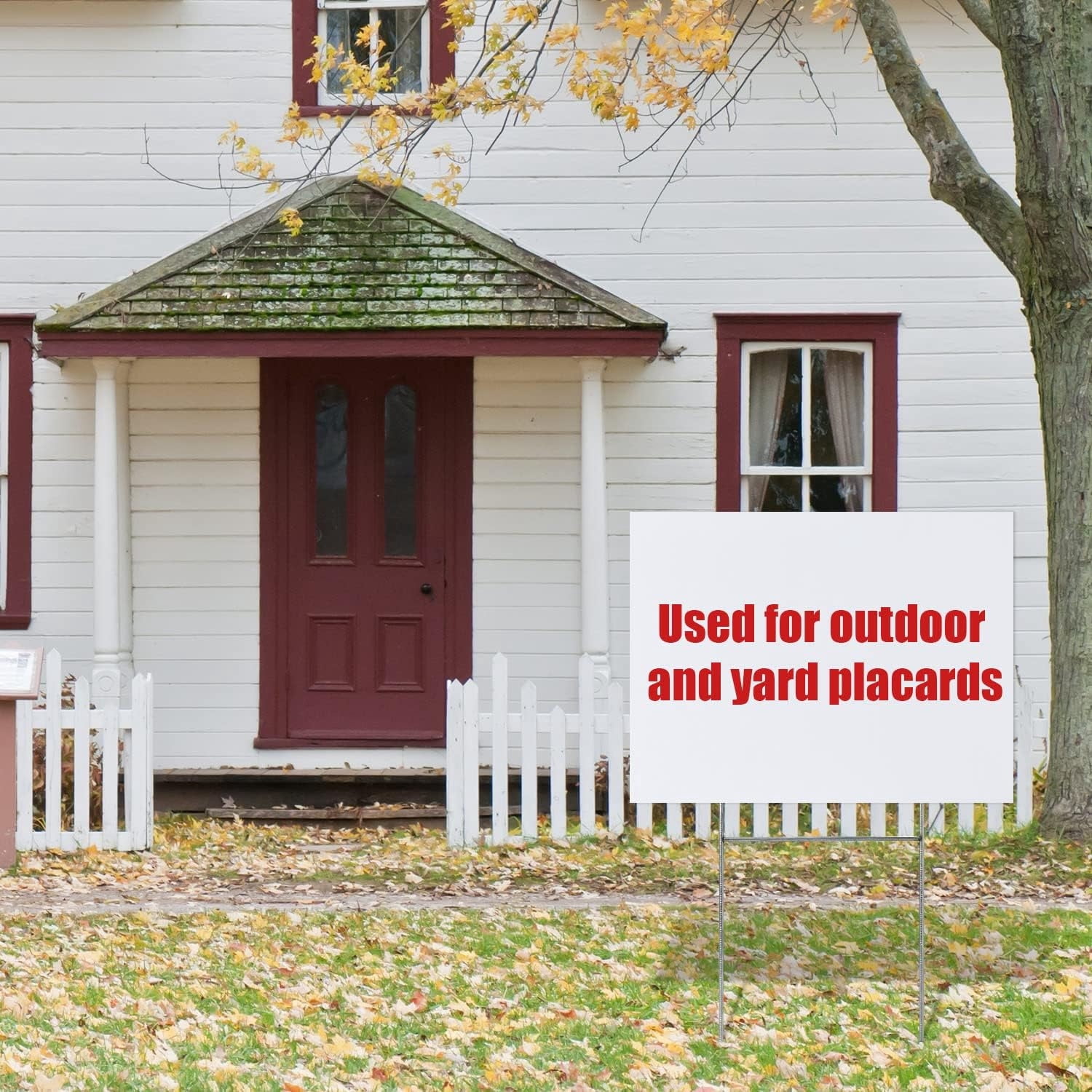 4 Sets Blank Yard Signs with Stakes,Happon 18x11.8 inch White Blank Garden Board, Plastic Porch Signs with 3Pcs Pens for Garage,Estate, Birthday Party, Open House, Guidepost