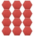 thumbnail image 2 of Sound Absorbing Wedges, Acoustic Panels Adhesive Polyester Fiber Beveled Edges 12Pcs Flame Retardant  For Recording Studios For Home Theaters Red, 2 of 8