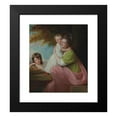 thumbnail image 2 of George Romney 20x23 Black Modern Framed Museum Art Print Titled - Group Portrait of Dorothy Stables (1753-1832), with Her Daughters, Harriet (1774-1827) and Maria (1775-1821), in a Wooded La, 2 of 5
